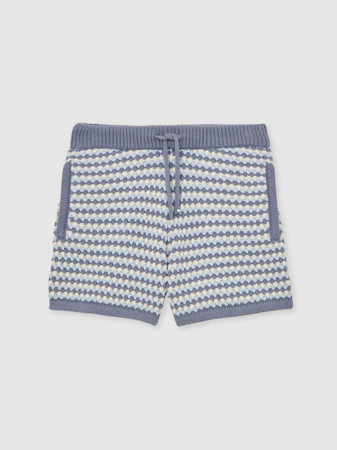 Children & Baby 13-14 yrs Cotton-Blend Knitted Stripe Shorts in Blue/White