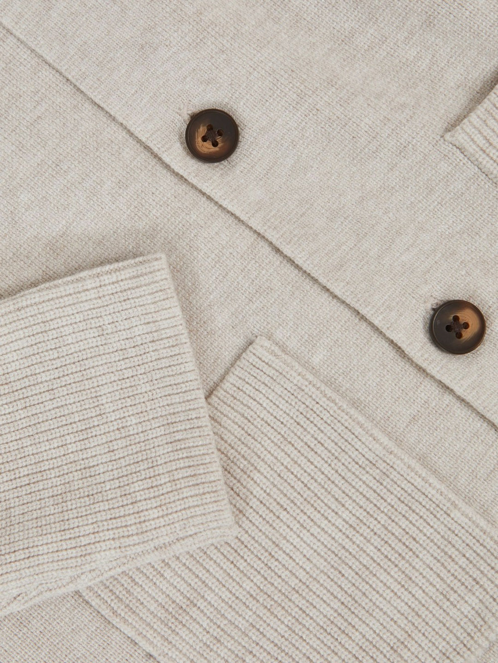 Children & Baby 13-14 yrs Button-Through Knitted Cardigan in Oatmeal Melange