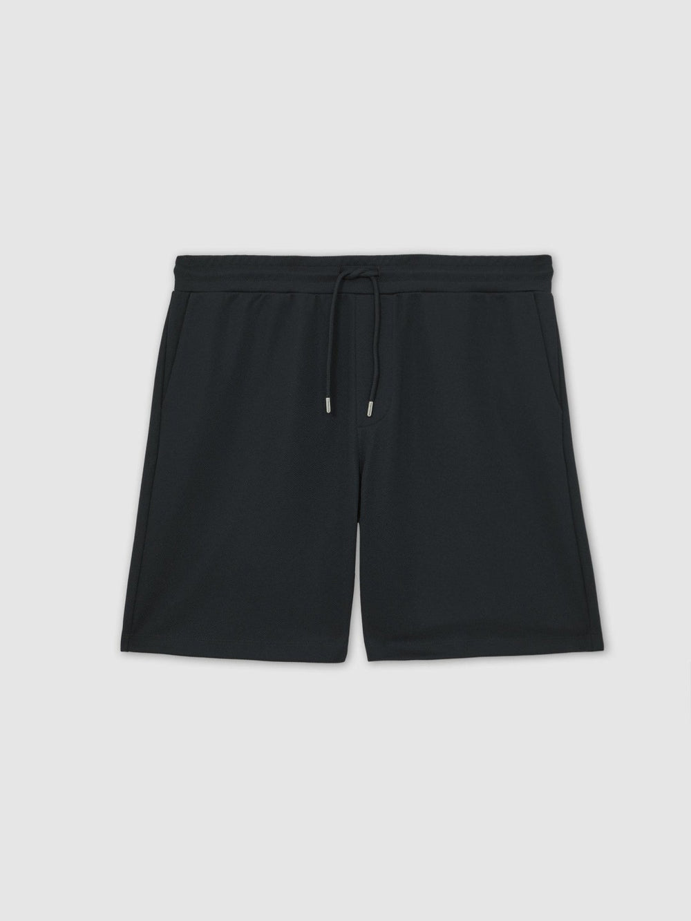 Men Textured Drawstring Shorts in Navy