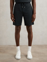 Men Textured Drawstring Shorts in Navy