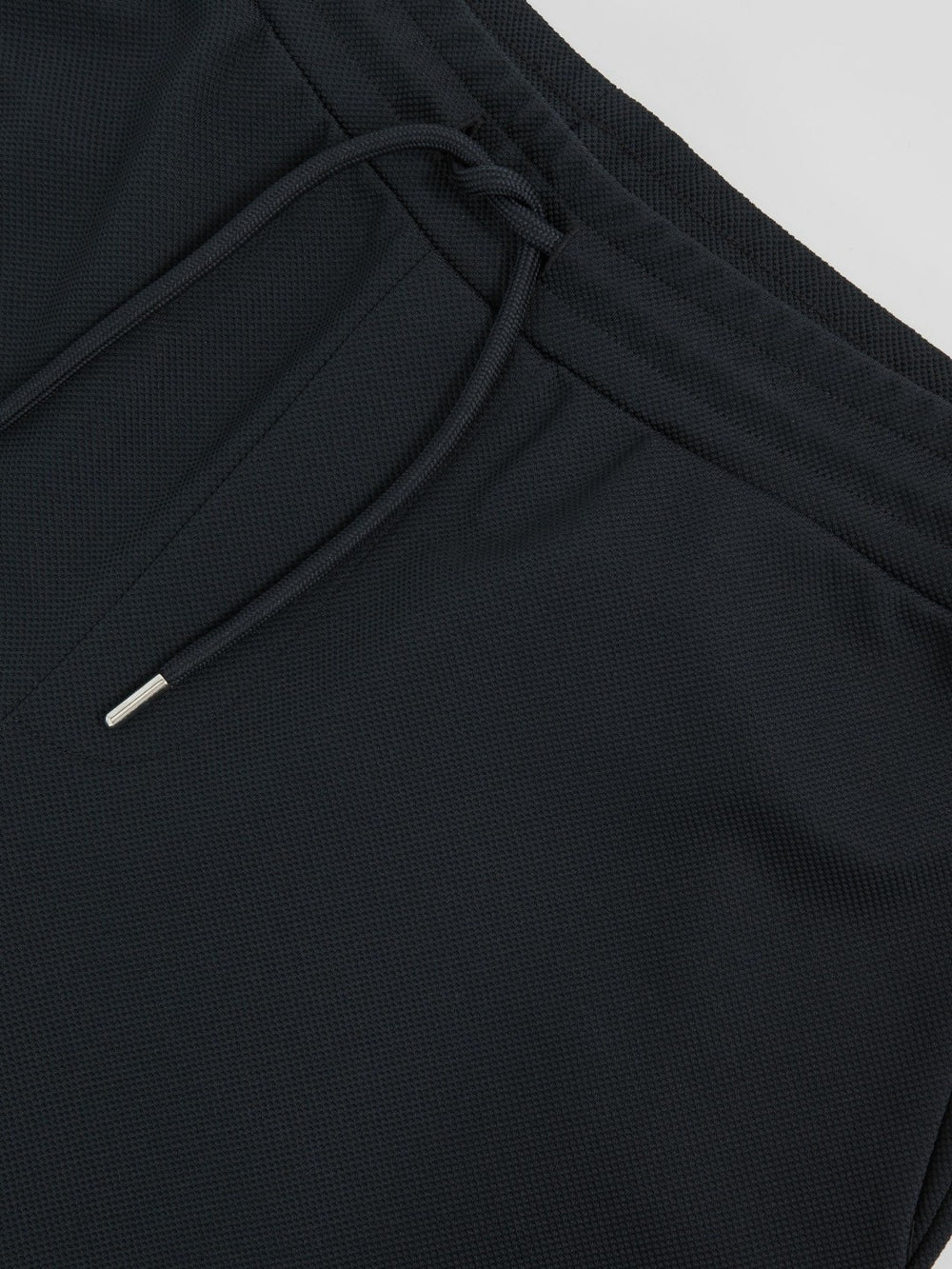 Men Textured Drawstring Shorts in Navy
