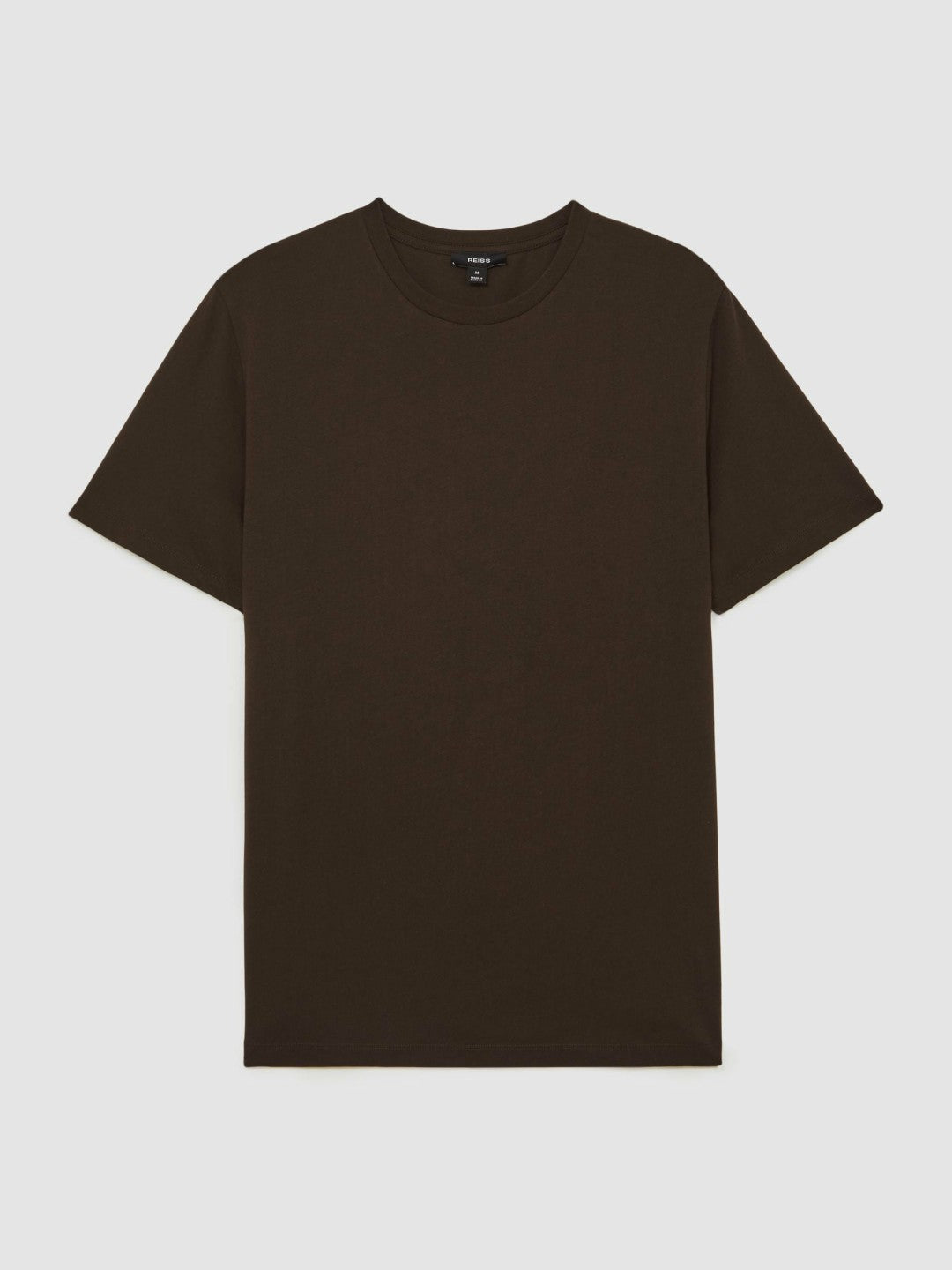 Men Cotton Crew Neck T-Shirt in Coco Brown