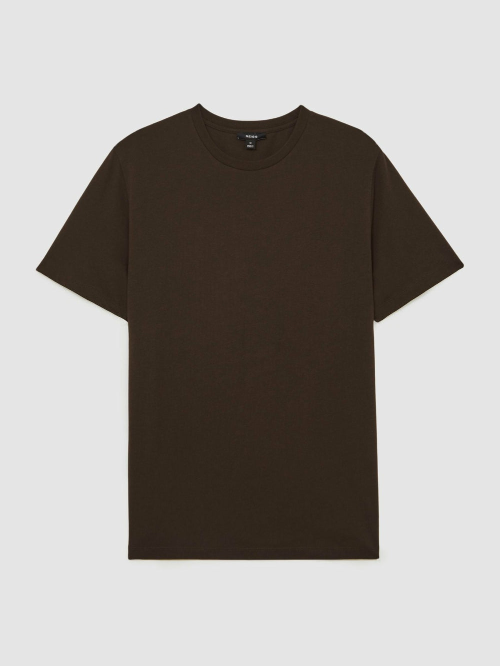 Men Cotton Crew Neck T-Shirt in Coco Brown