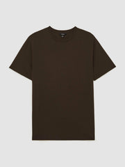 Men Cotton Crew Neck T-Shirt in Coco Brown