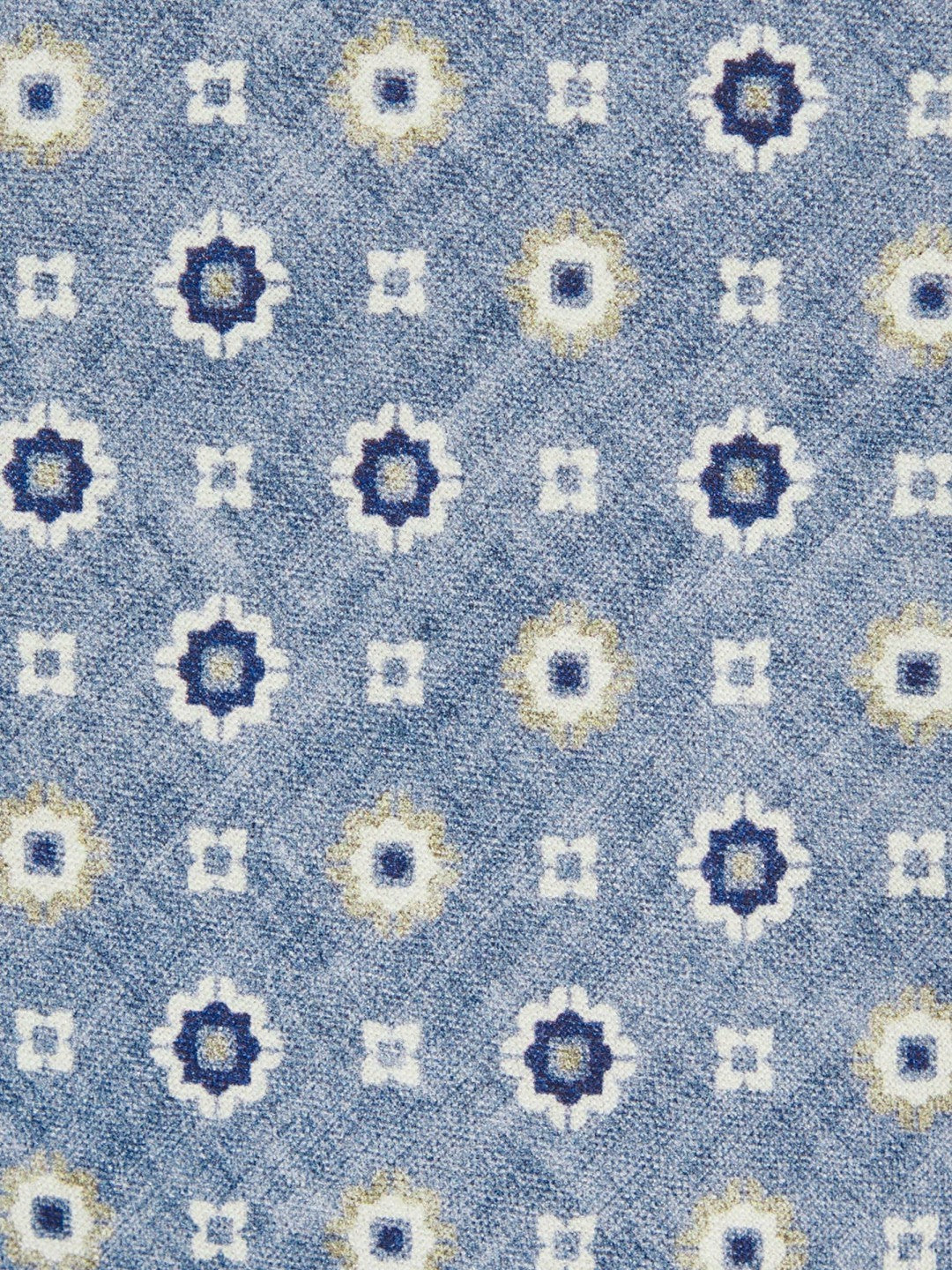 Men Silk Floral-Medallion Tie in Soft Blue
