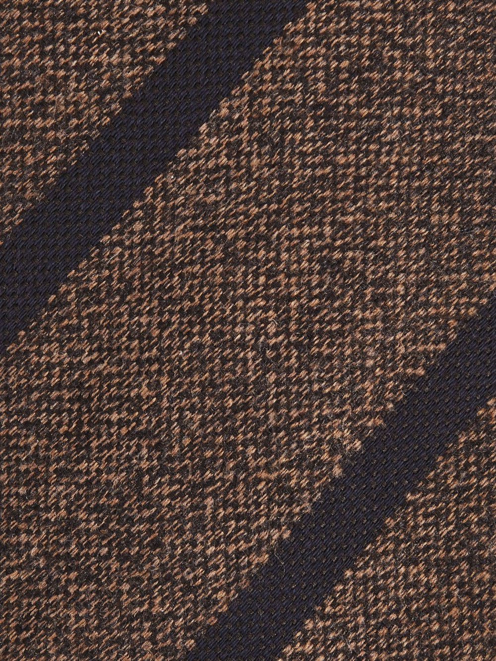 Men Wool-Silk Striped Tie in Chocolate Brown