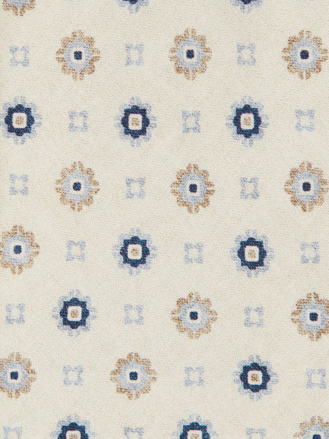 Men Silk Floral-Medallion Tie in Ivory