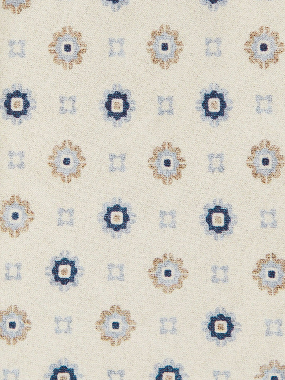 Men Silk Floral-Medallion Tie in Ivory