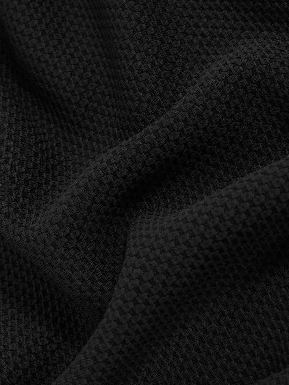 Men Textured Crew-Neck T-Shirt in Black