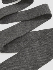 Men Wool-Silk Textured Tie in Charcoal