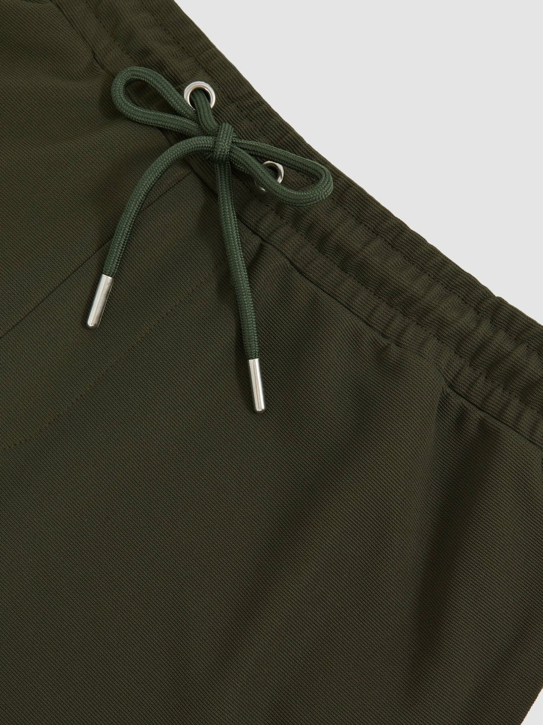 Men Textured Drawstring Shorts in Green