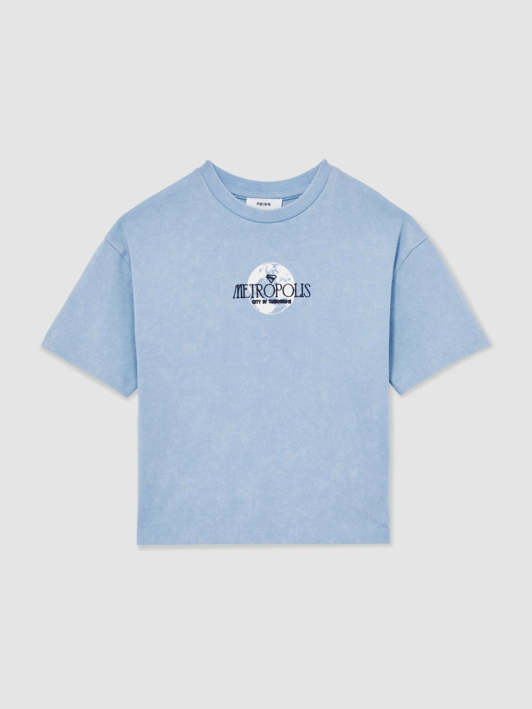 Children & Baby 13-14 yrs Superman Metropolis Logo T-Shirt in Light Blue