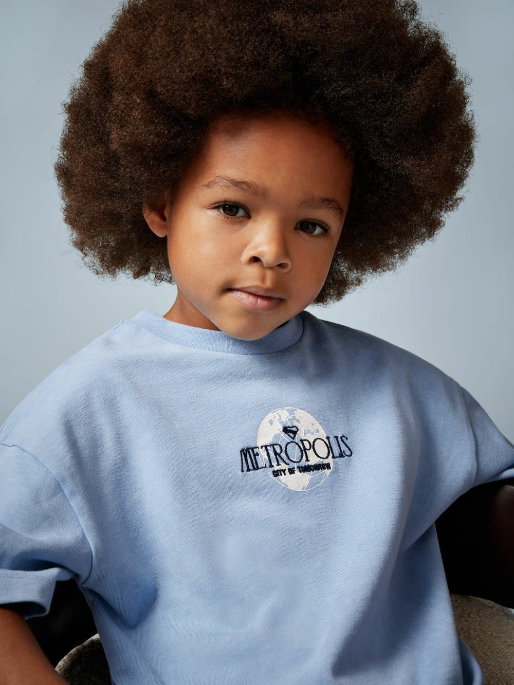 Children & Baby 3-9 yrs Superman Metropolis Logo T-Shirt in Light Blue