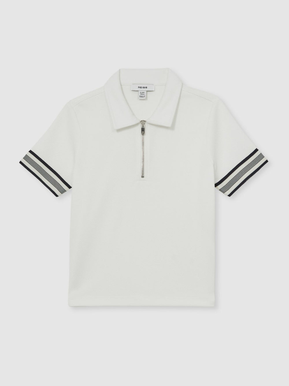 Children & Baby 3-9 yrs Textured Half Zip Polo Shirt in White