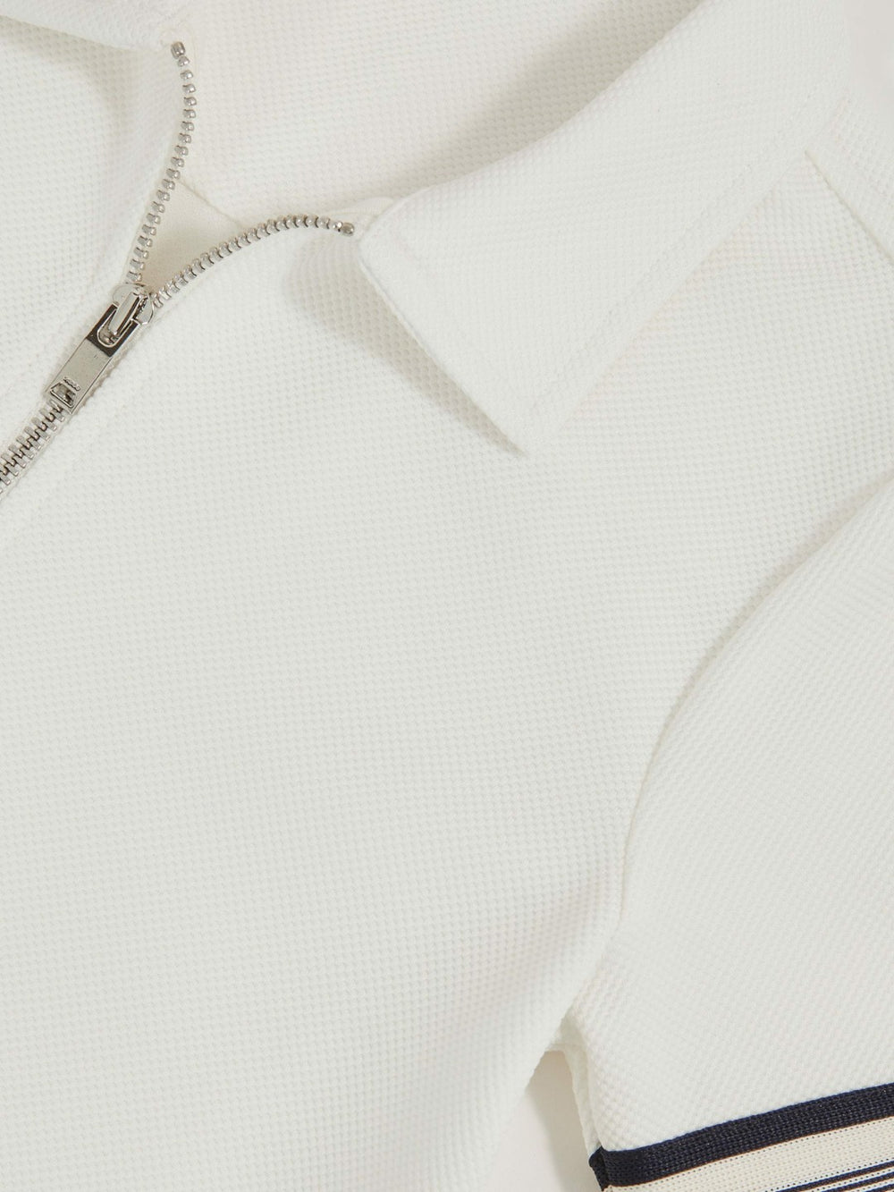 Children & Baby 3-9 yrs Textured Half Zip Polo Shirt in White
