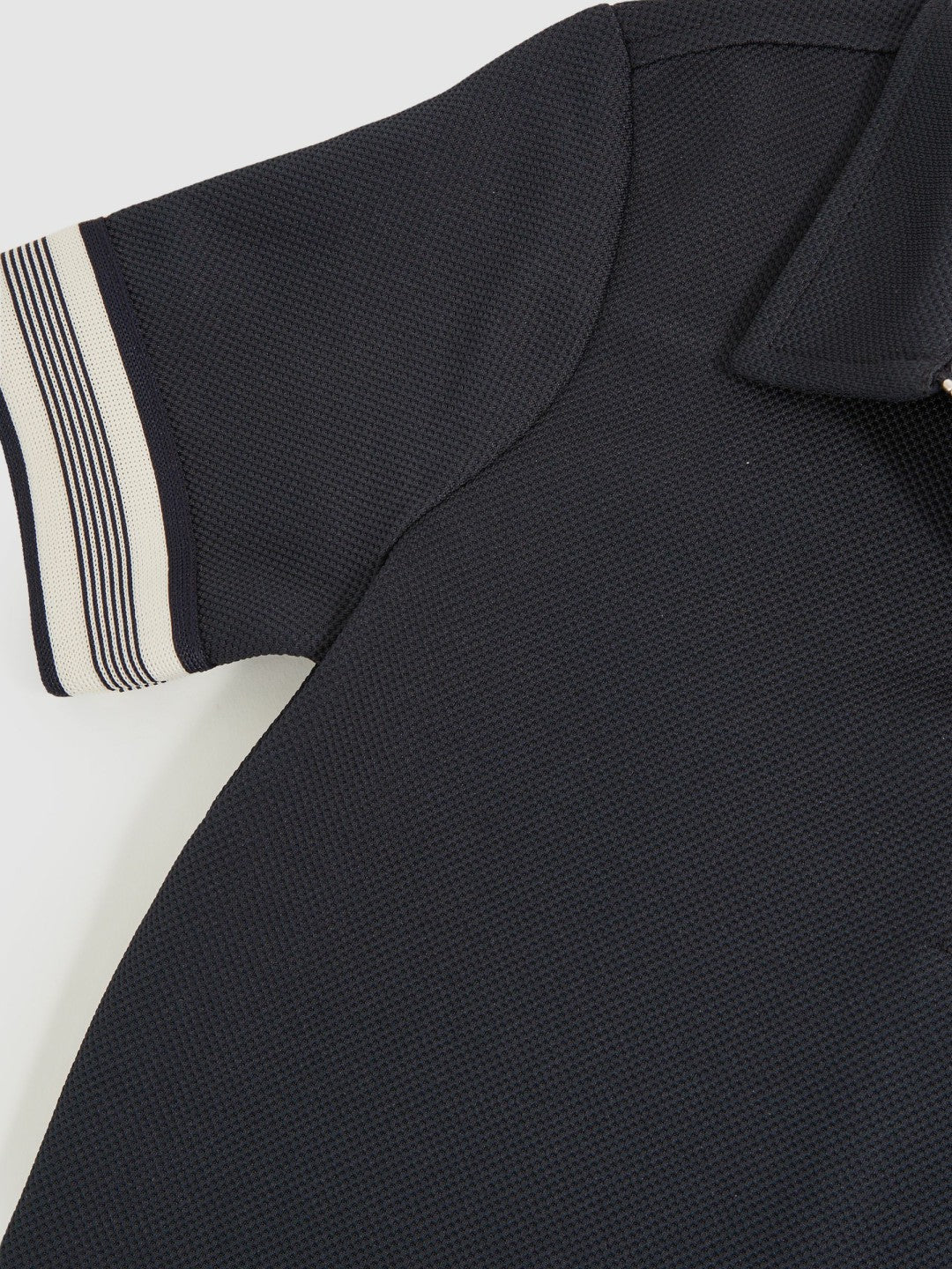 Children & Baby 3-9 yrs Textured Half Zip Polo Shirt in Navy Blue