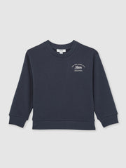 Children & Baby 13-14 yrs Cotton Blend Motor Cars Sweatshirt in Washed Blue