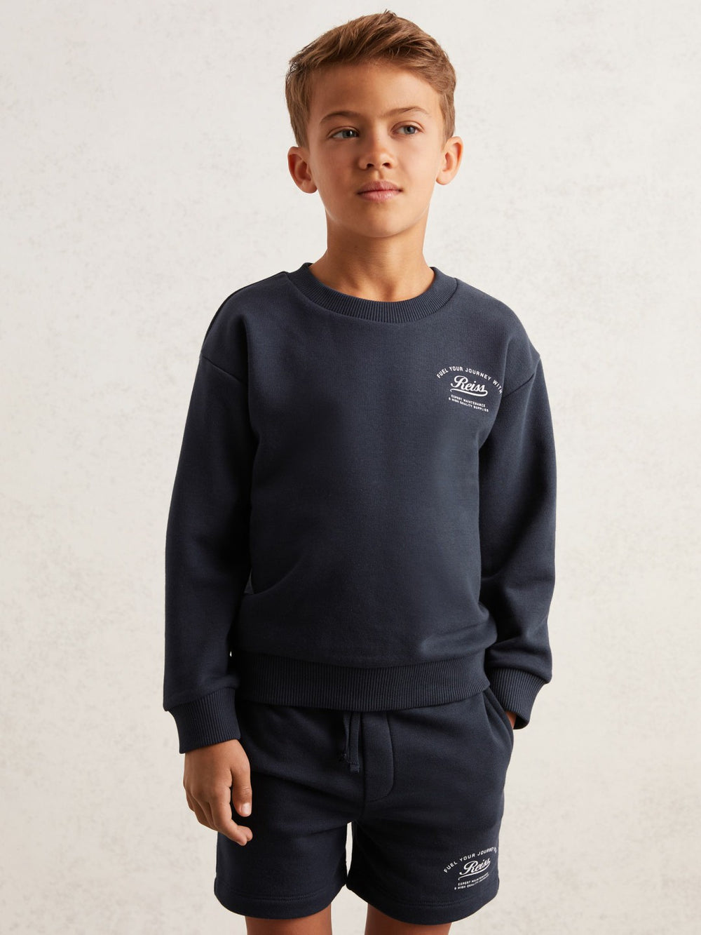 Children & Baby 13-14 yrs Cotton Blend Motor Cars Sweatshirt in Washed Blue
