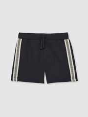 Children & Baby 3-9 yrs Side Stripe Textured Shorts in Navy Blue