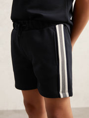 Children & Baby 3-9 yrs Side Stripe Textured Shorts in Navy Blue