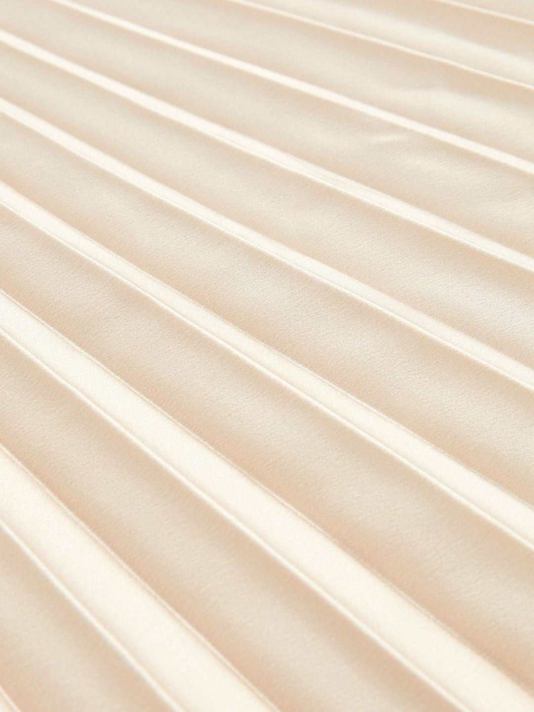 Women Pleated Midi Skirt in Champagne Neutral