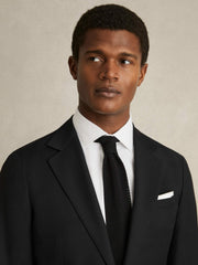 Men Slim Fit Cotton Sateen Shirt in White