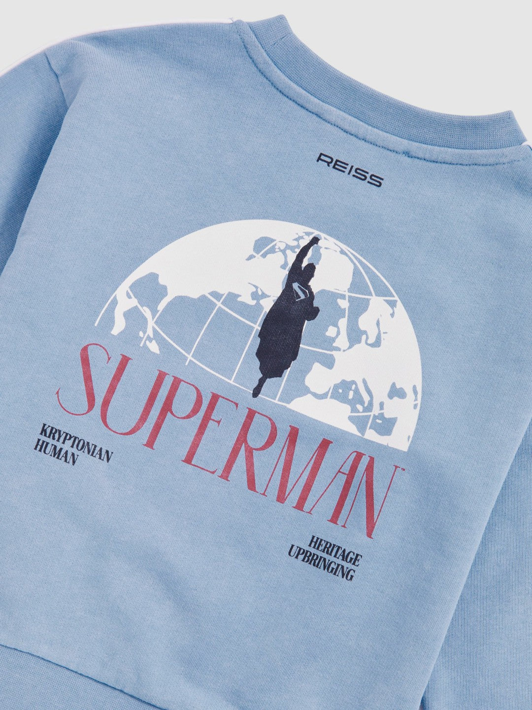 Children & Baby 3-9 yrs Superman Logo Print Sweatshirt in Light Blue