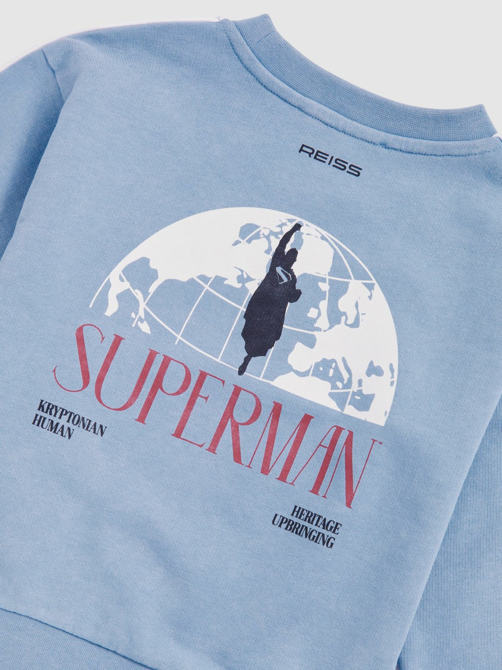 Children & Baby 3-9 yrs Superman Logo Print Sweatshirt in Light Blue