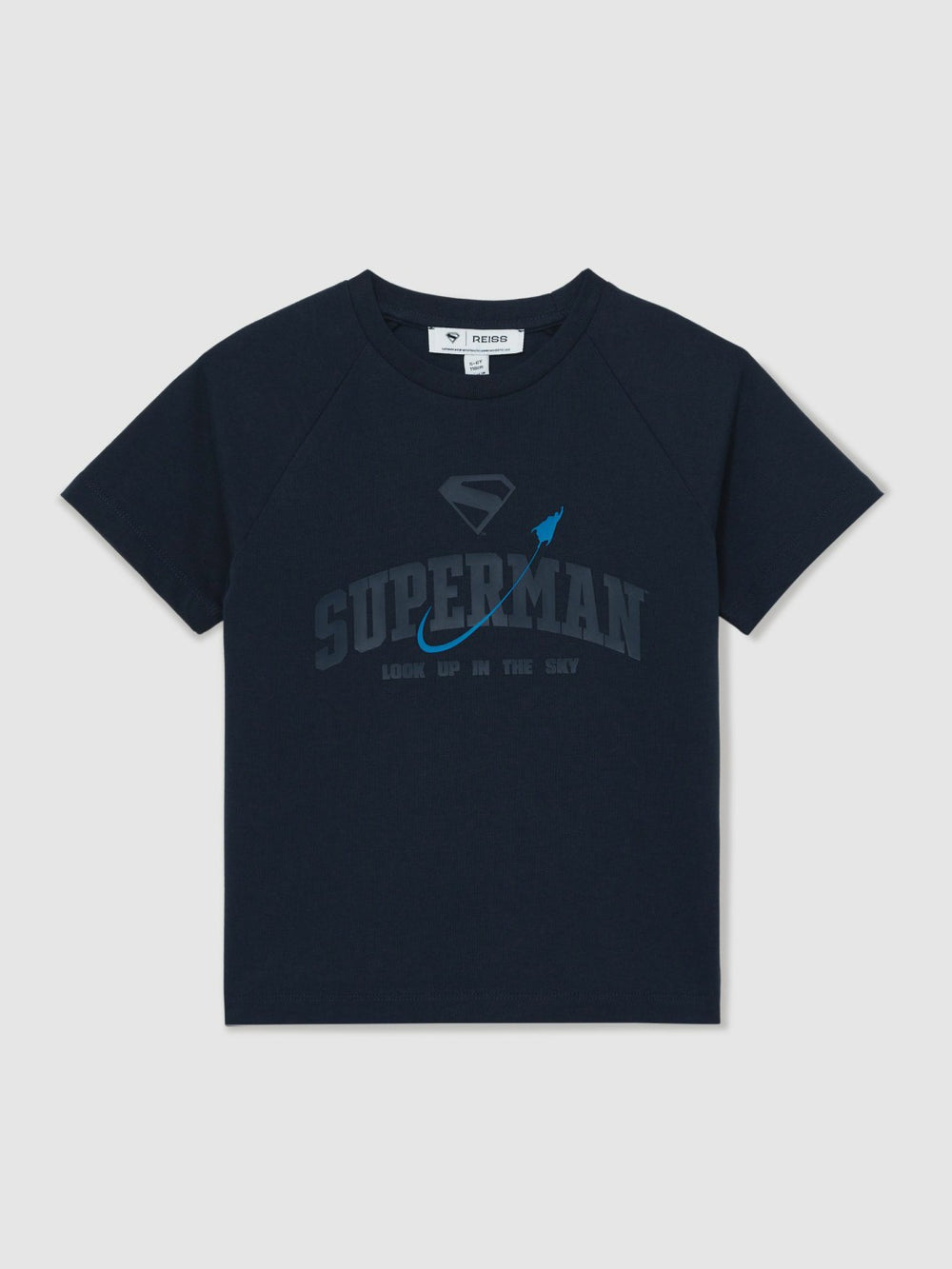 Children & Baby 3-9 yrs Superman Raglan Logo T-Shirt in Navy Blue