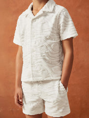 Children & Baby 9-13 yrs SmileyWorld Wave Texture Shirt in White
