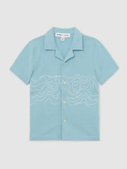 Children & Baby 3-9 yrs SmileyWorld Embroidered Shirt in Sky Blue