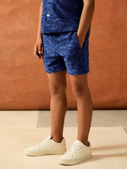 Children & Baby 13-14 yrs SmileyWorld Wave Texture Shorts in Bright Blue