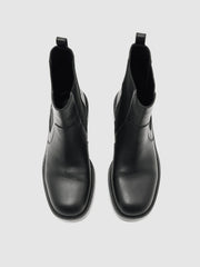 Women Leather Chelsea Boots in Black