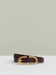 Women Horseshoe Belt in Burgundy