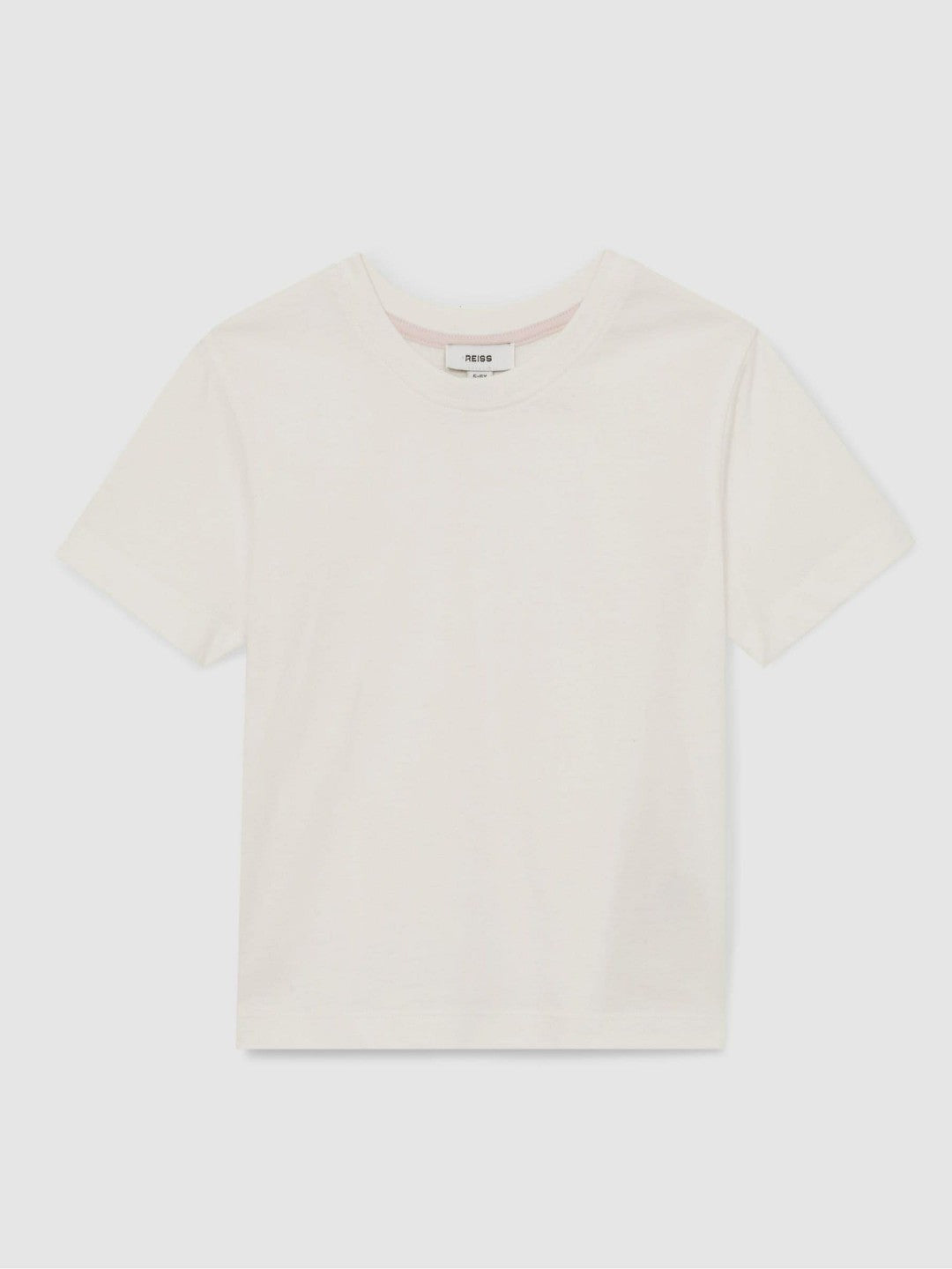 Children & Baby 3-9 yrs Cotton Crew Neck T-Shirt in Ivory