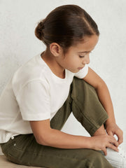 Children & Baby 3-9 yrs Cotton Crew Neck T-Shirt in Ivory