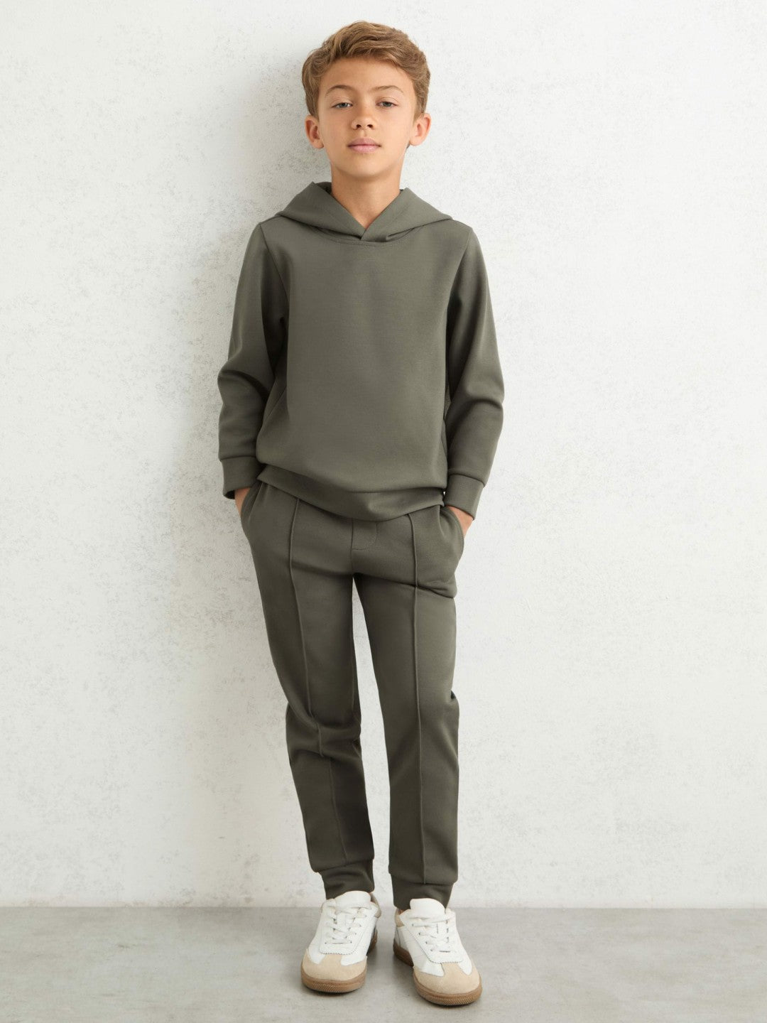 Children & Baby 13-14 yrs Interlock Jersey Hoodie in Dark Sage