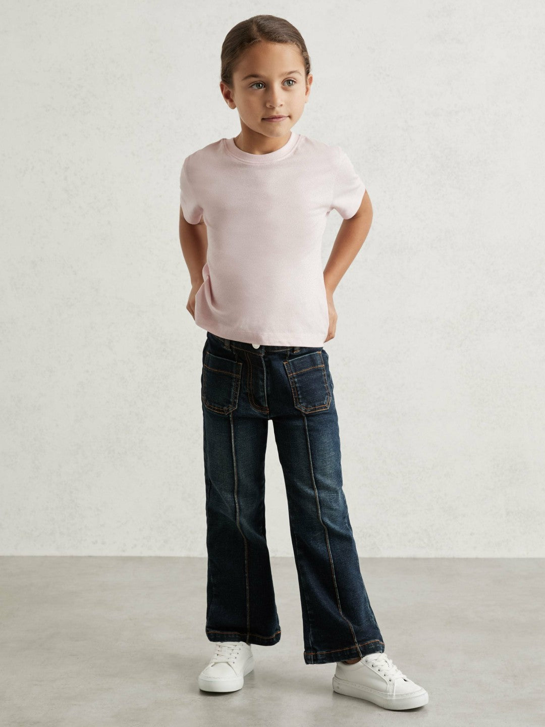 Children & Baby 3-9 yrs Cotton Crew Neck T-Shirt in Pink