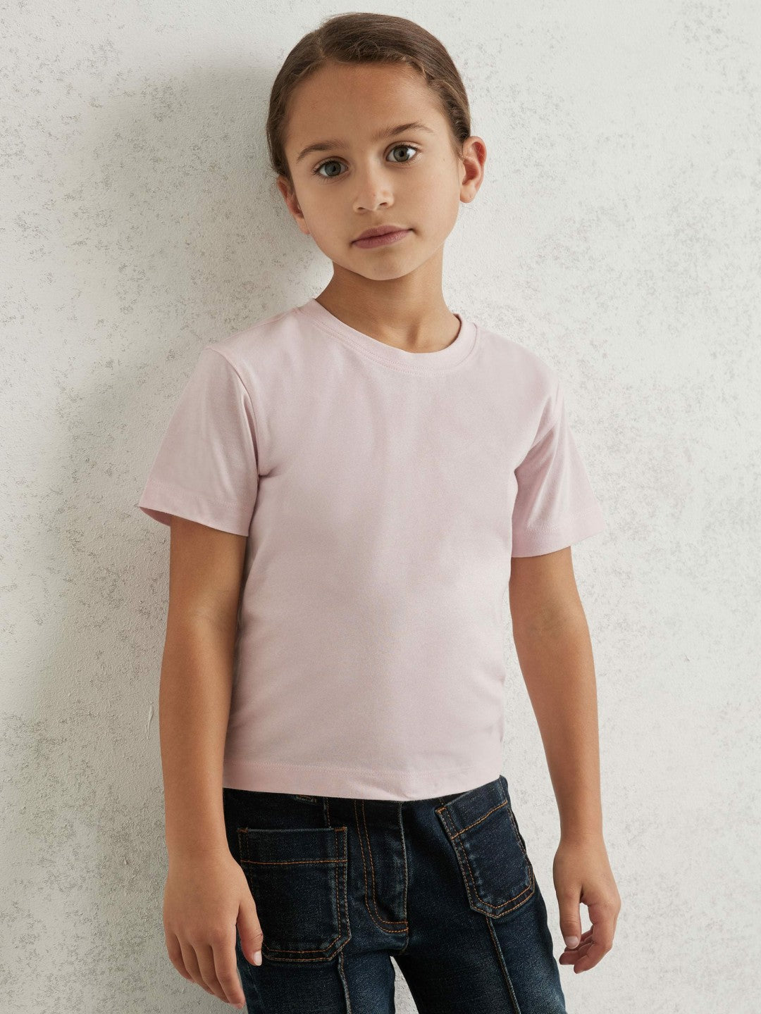 Children & Baby 3-9 yrs Cotton Crew Neck T-Shirt in Pink
