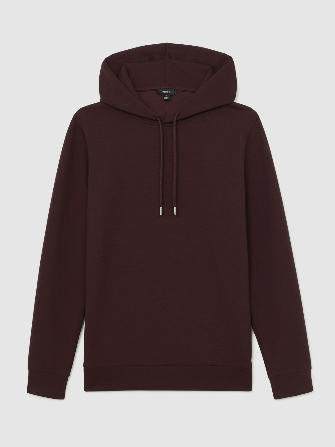 Men Interlock Jersey Drawstring Hoodie in Cherry Red