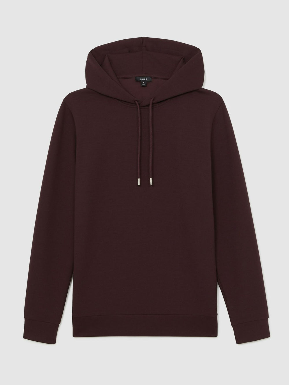 Men Interlock Jersey Drawstring Hoodie in Cherry Red