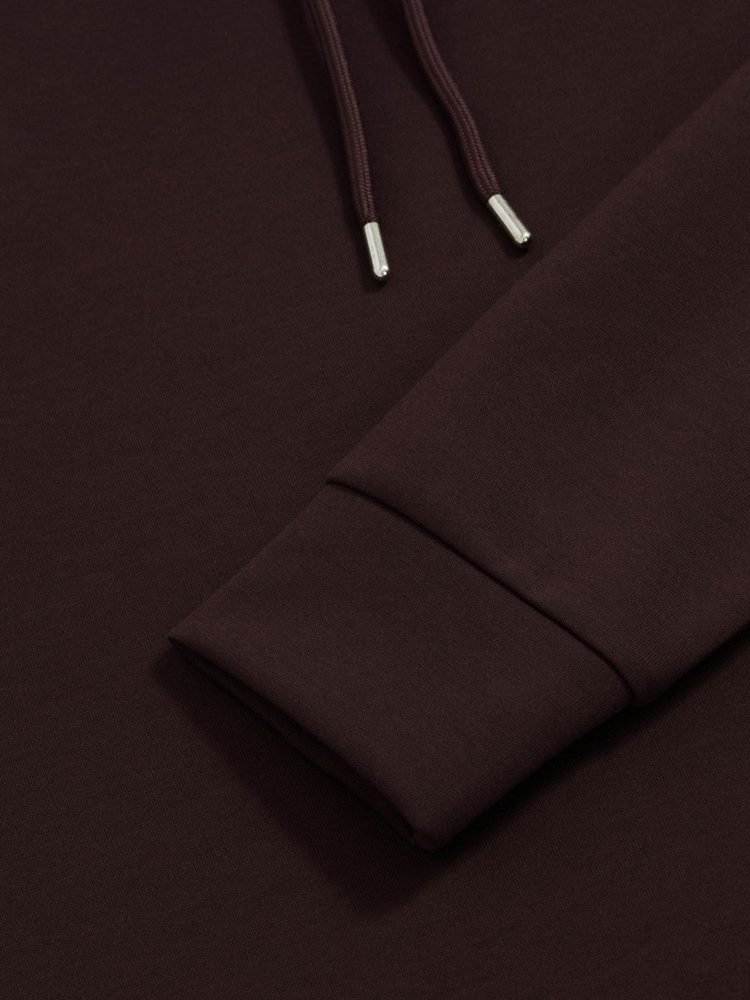 Men Interlock Jersey Drawstring Hoodie in Cherry Red