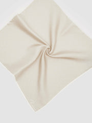 Men Silk Polka Dot Pocket Square in Champagne
