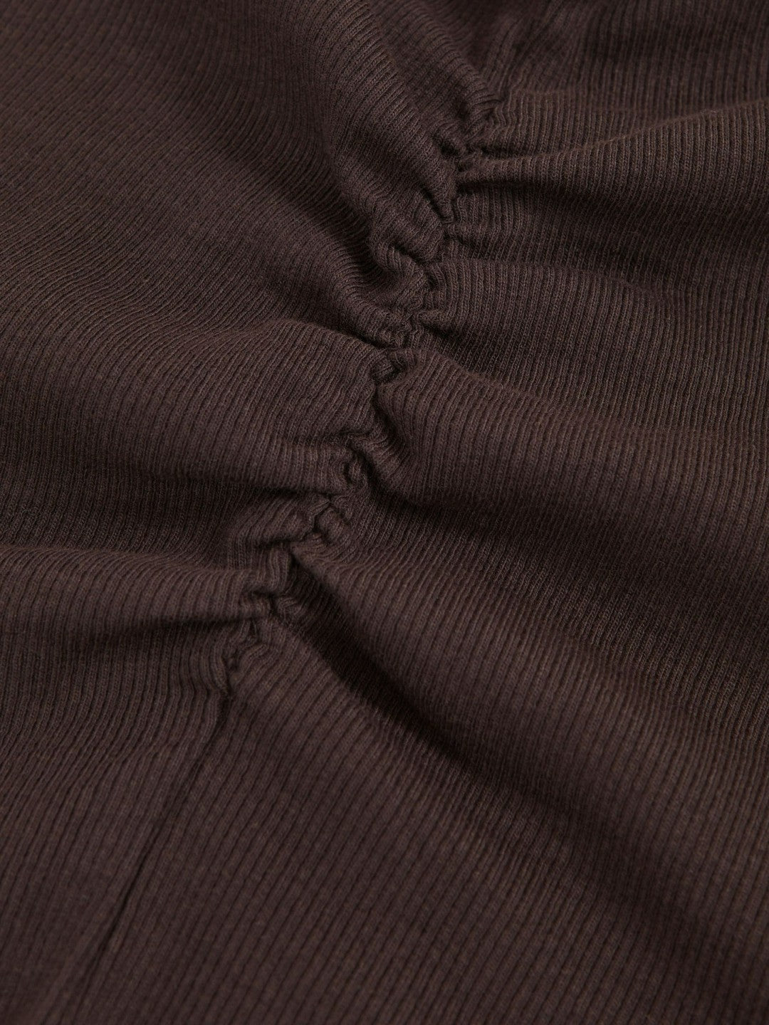 Children & Baby 4-9 yrs Cotton Ruched Long-Sleeve T-Shirt with Stretch in Chocolate