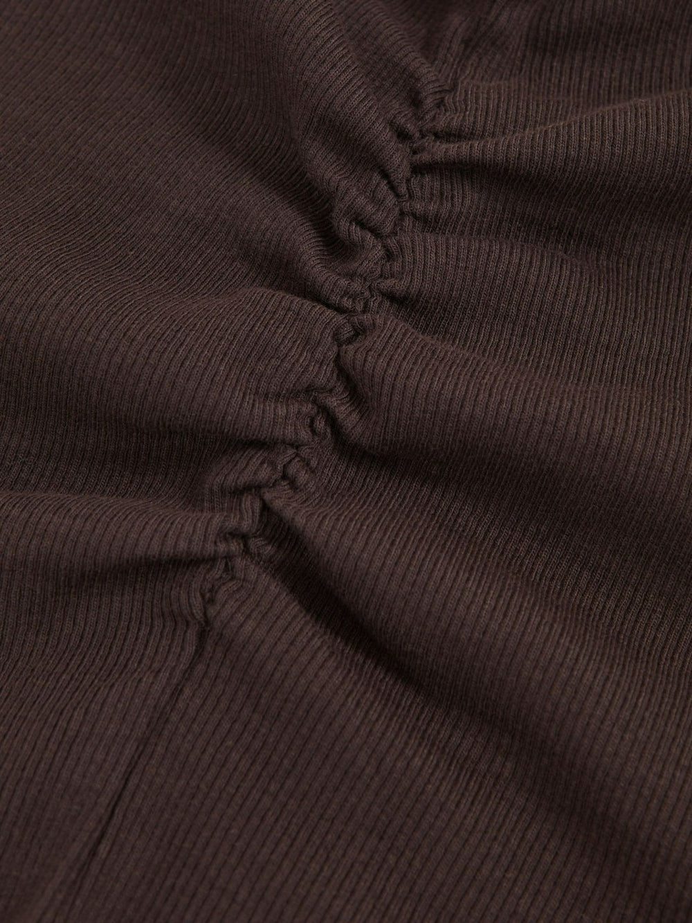 Children & Baby 4-9 yrs Cotton Ruched Long-Sleeve T-Shirt with Stretch in Chocolate