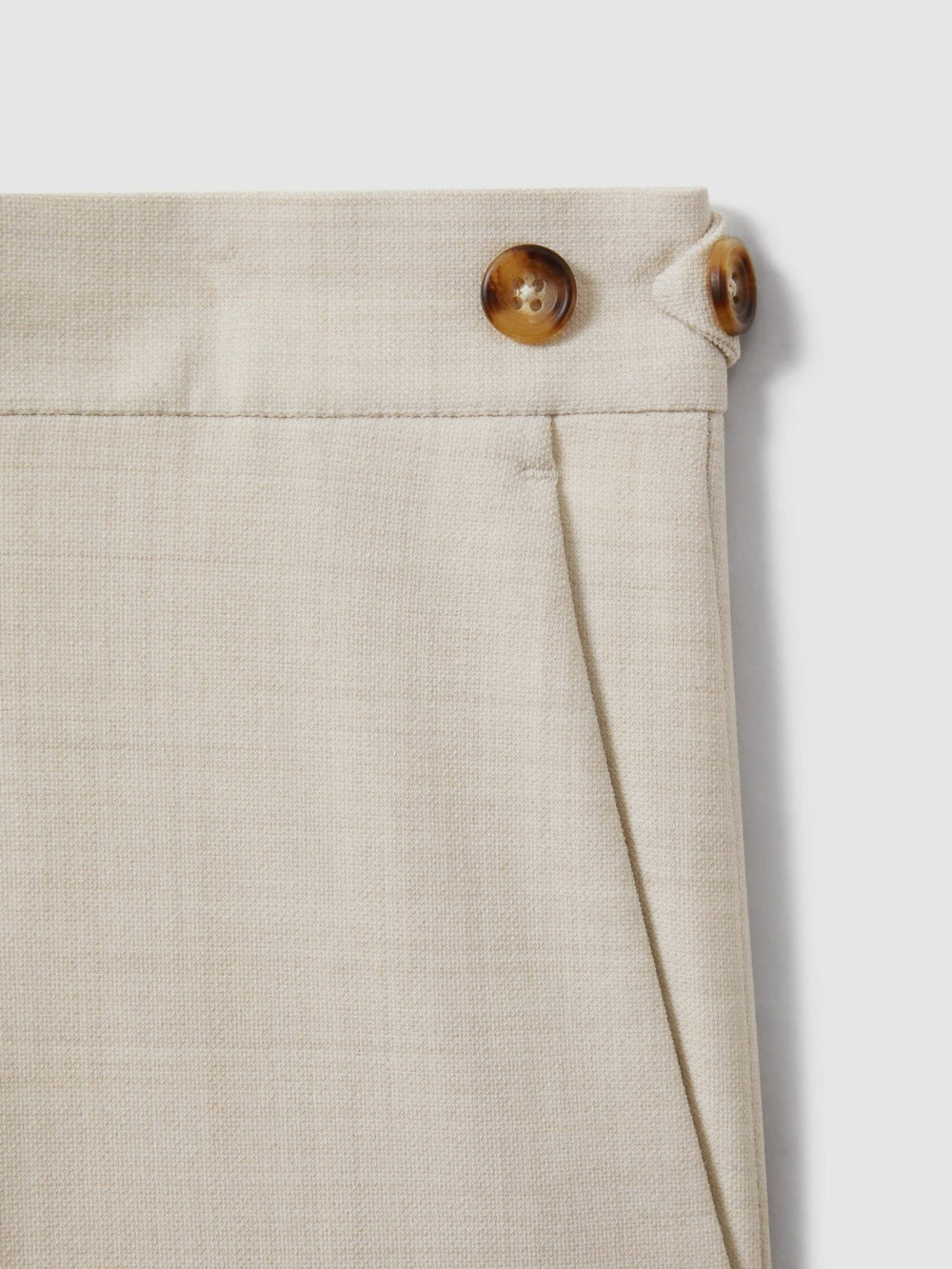Men Slim-Fit Textured Suit Trousers With Wool in Stone