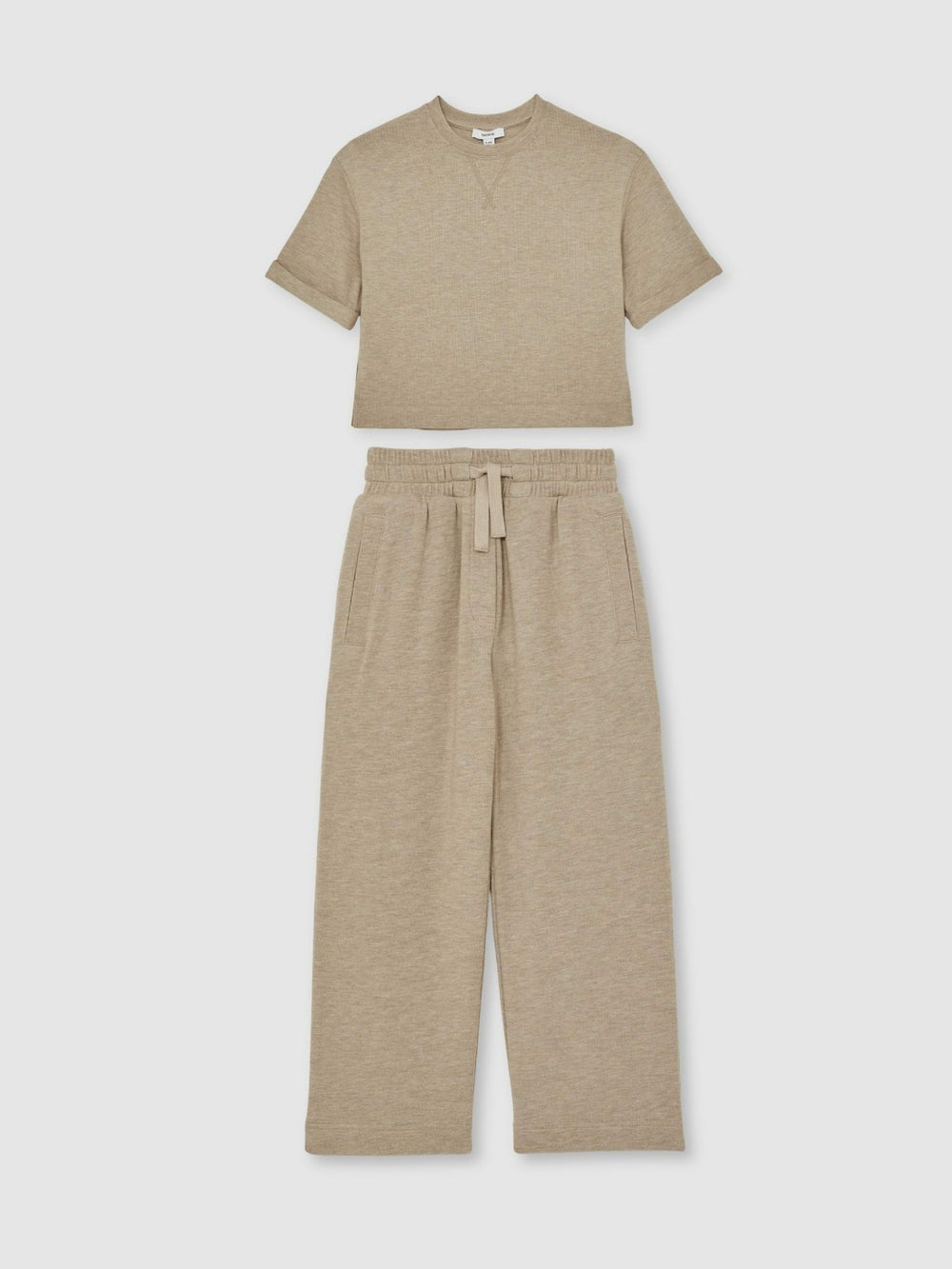 Children & Baby 13-14 yrs Top And Trousers Lounge Set in Oatmeal