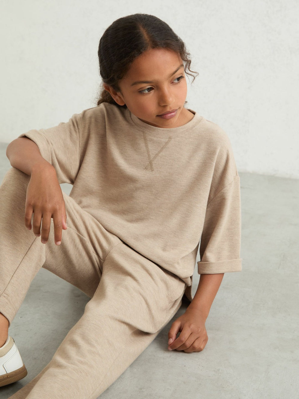 Children & Baby 13-14 yrs Top And Trousers Lounge Set in Oatmeal