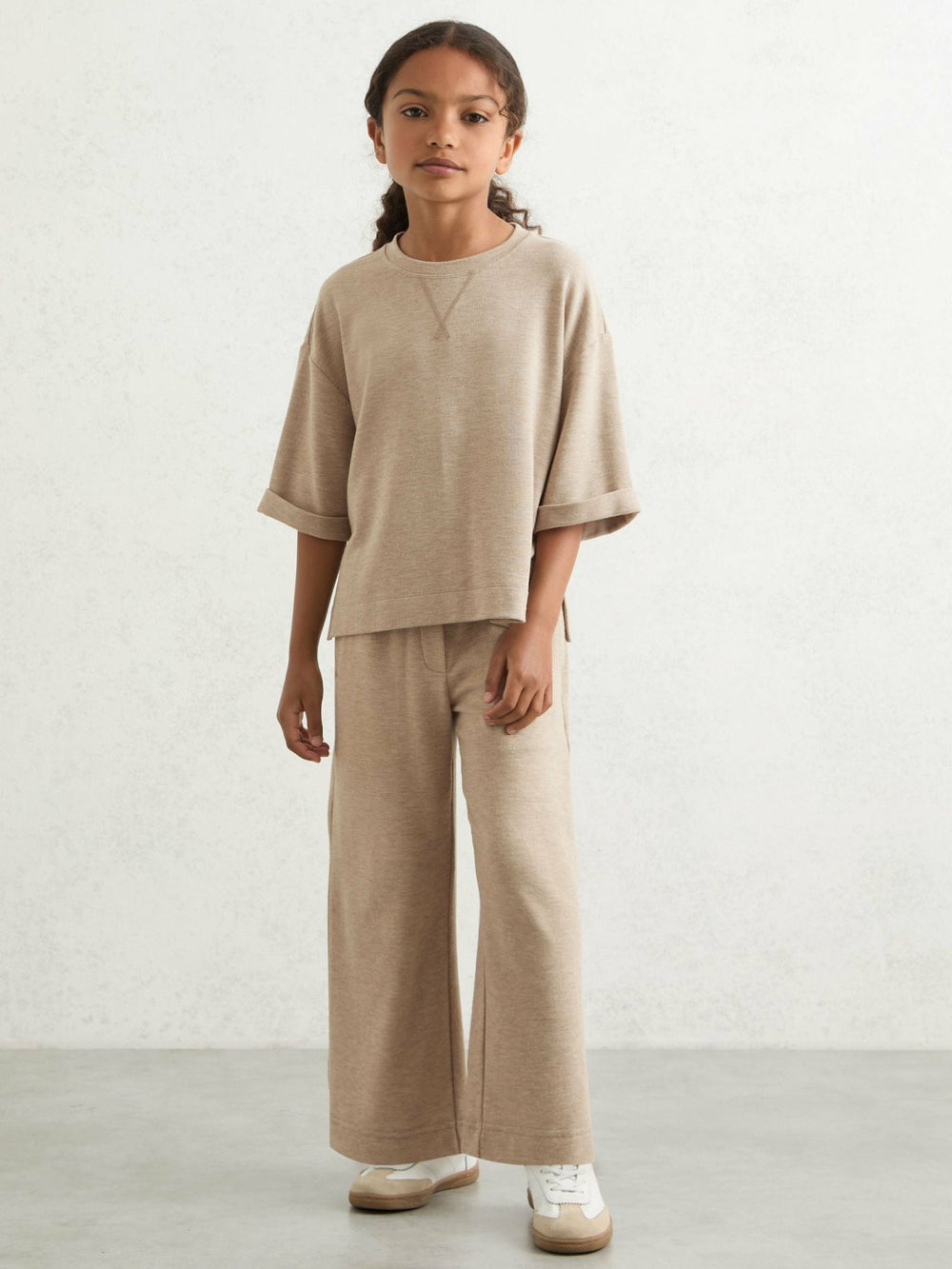 Children & Baby 9-13 yrs Top And Trousers Lounge Set in Oatmeal
