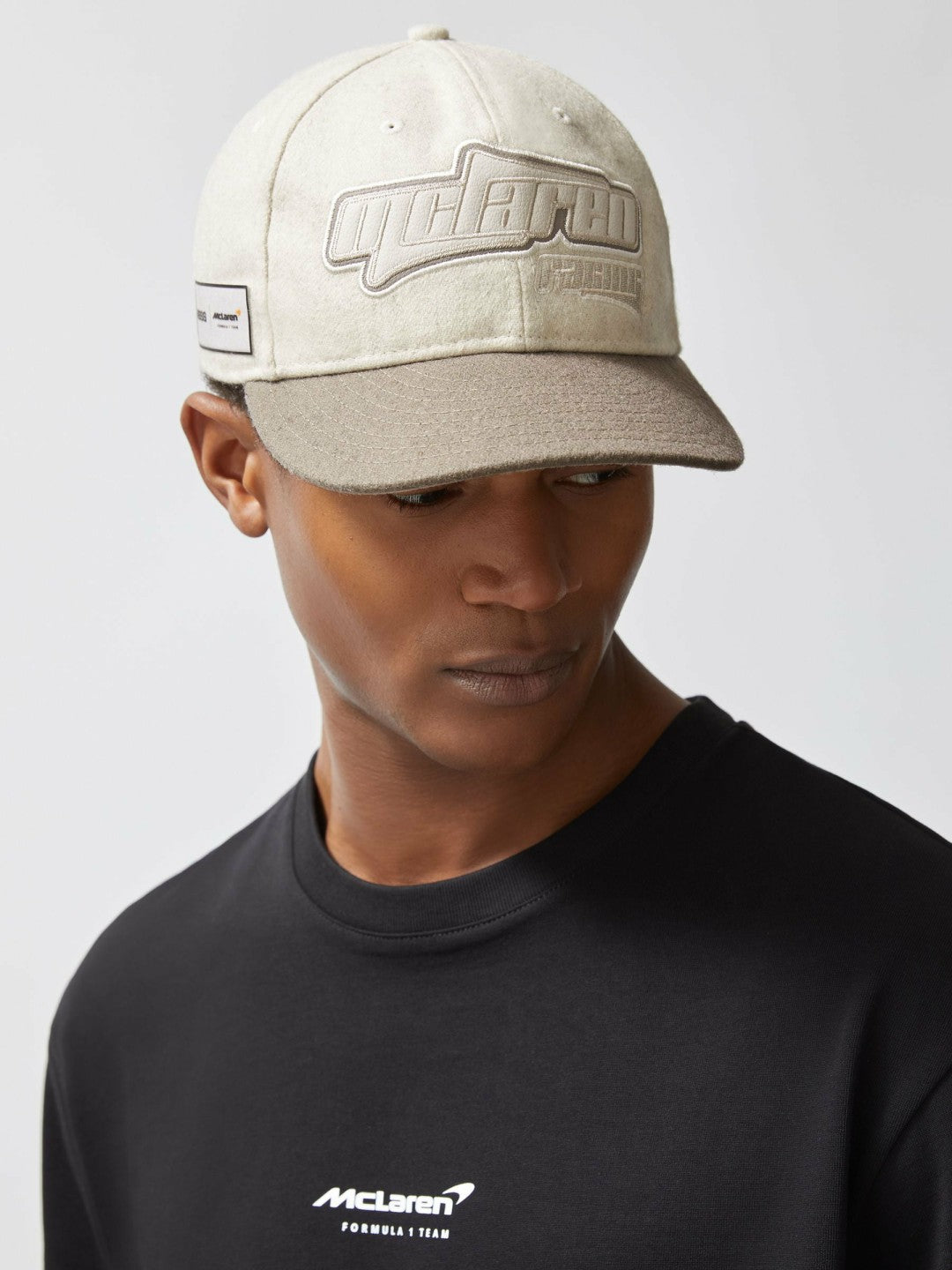 Men McLaren Racing Embroidered Cap Unisex Fit in Stone